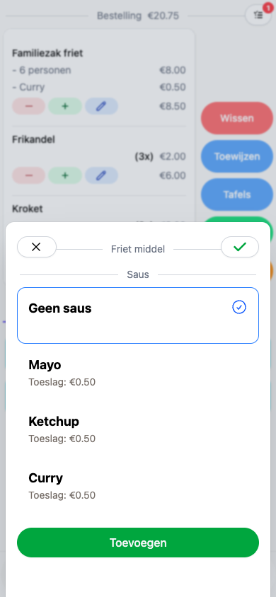 Saus kiezen bij friet in 20Tabs